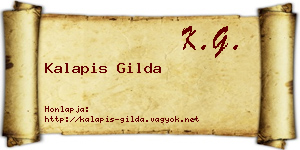 Kalapis Gilda névjegykártya